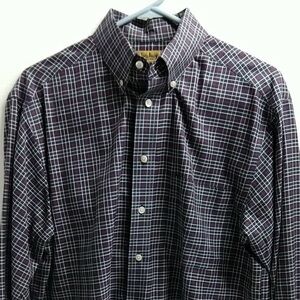 Turnbury Men's Long Sleeve Button Down Easy Care Cotton Shirt Size Medium